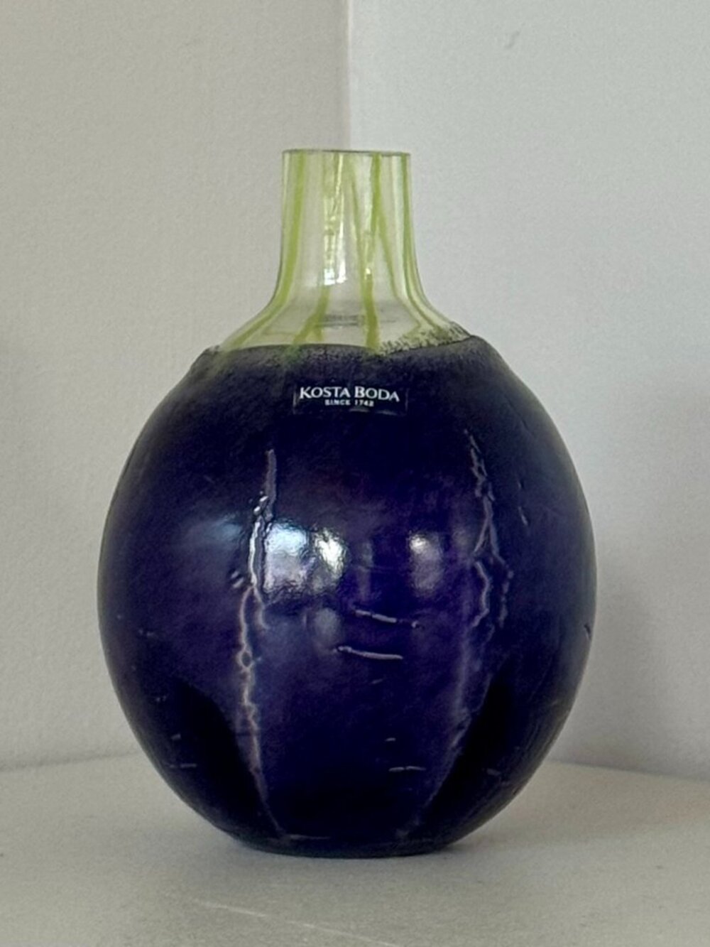 Vintage Kosta Boda Gunnel Sahlin Stagioni Series Art Glass Vase - 89905